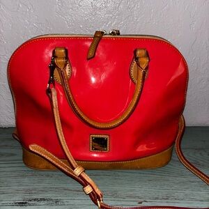 Dooney & Bourke Pink and Brown Satchel